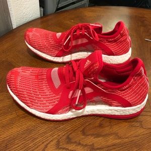 Adidas pureboost x red sneakers